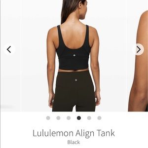 Black lulu align tank sz 6